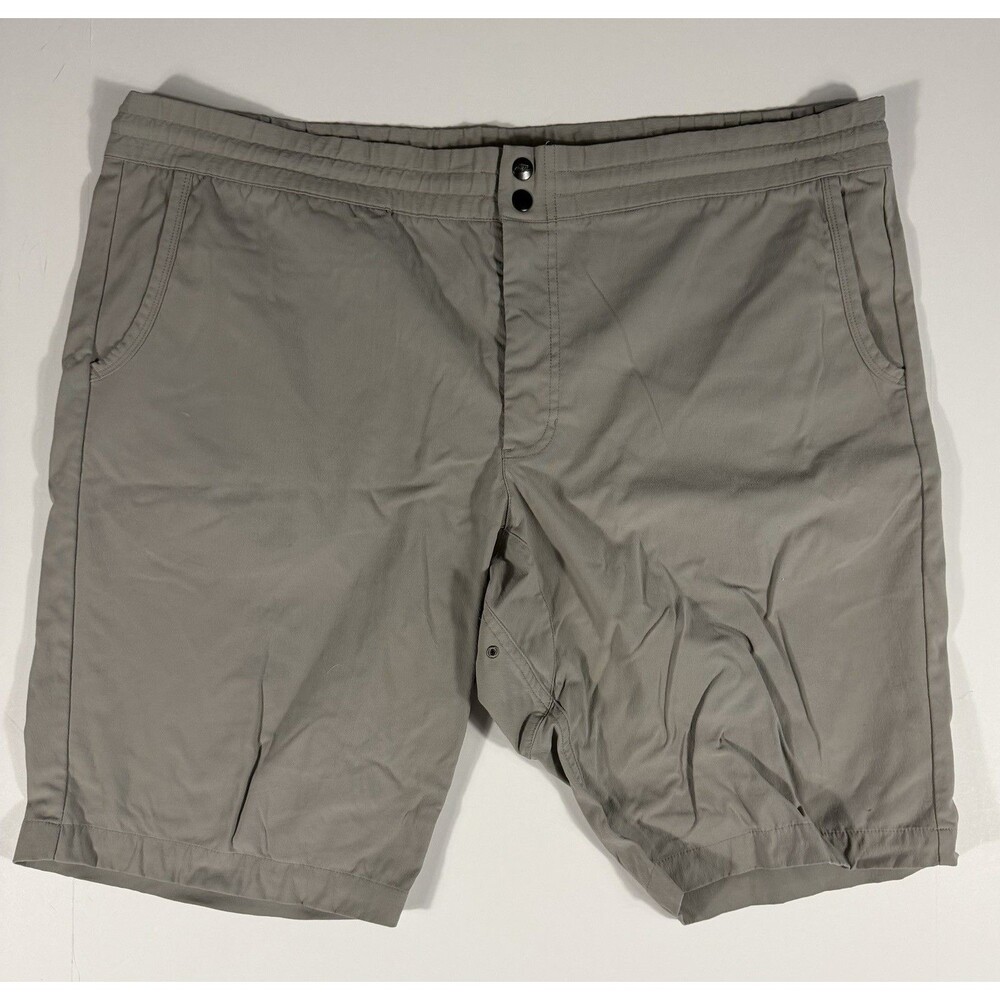 Nike Hybrid Swim Board Shorts Gray Zip Pocket Button Drawstring Trunks Men’s 2XL